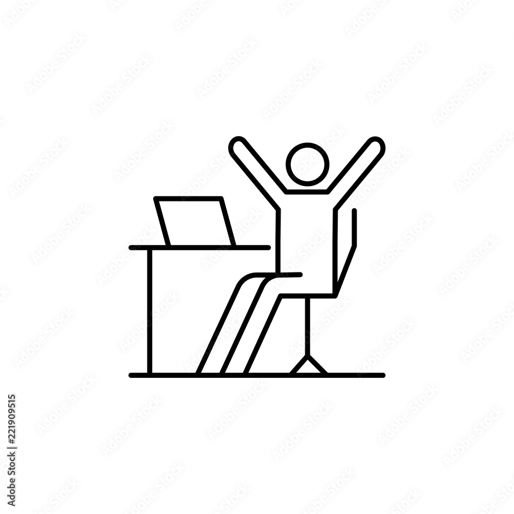 businessman icon. Element of conceptual figures icon for mobile concept and web apps. Thin line businessman icon can be used for web and mobile