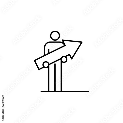 Free Download arrow right-up icon. Element of conceptual figures icon for mobile concept and web apps. Thin line arrow right-up icon can be used for web and mobile - GFXLoad