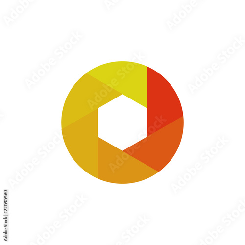 aperture illustration. Element of optometry icon for mobile concept and web apps. Colored aperture illustration can be used for web and mobile