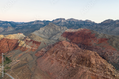 Aerial View of Mountains in Red Rock Canyon, NV