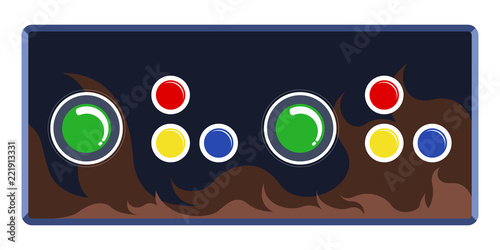 Isolated joystick for arcade machine. Vector illustrtion design