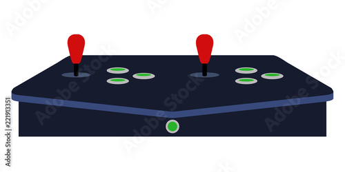 Isolated joystick for arcade machine. Vector illustrtion design