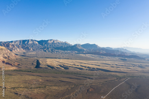 Aerial of Red Rock Canyon Conservation Area  Nevada