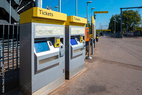 Ticket vending machine for Manchester Metrolink tram system in Manchester