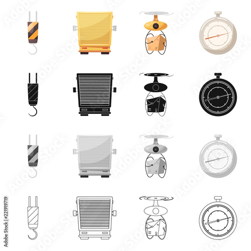 Isolated object of goods and cargo icon. Set of goods and warehouse stock vector illustration.