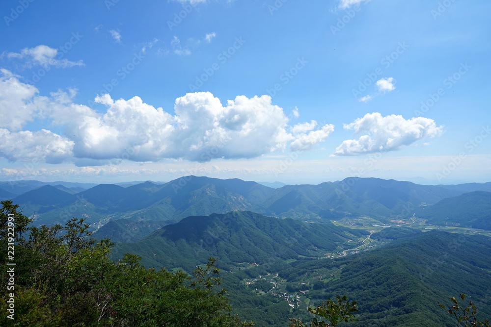 Naklejka premium photo taken the mountain trekking