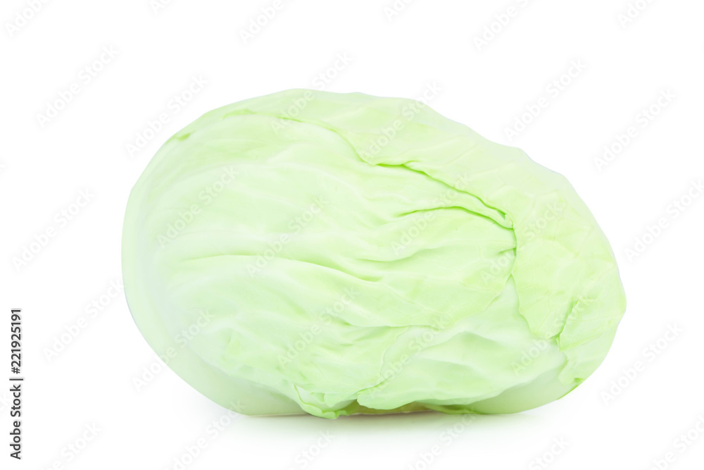 Green cabbage isolated on white background Green cabbage isolated on white background