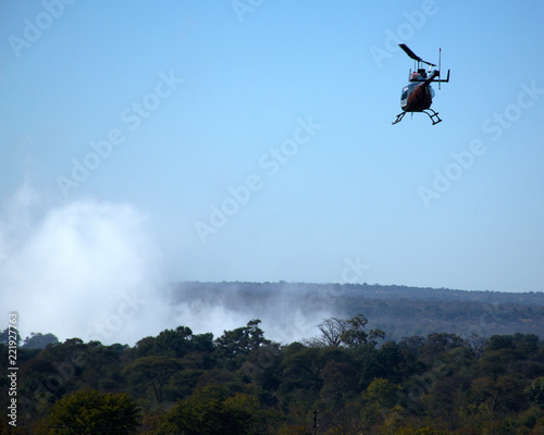 Helicpoter at Victoria Falls