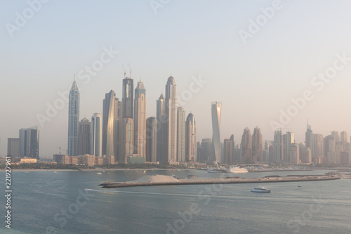 Beautiful view of Dubai Marina and the Skyscrapers, Dubai, United Arab Emirates