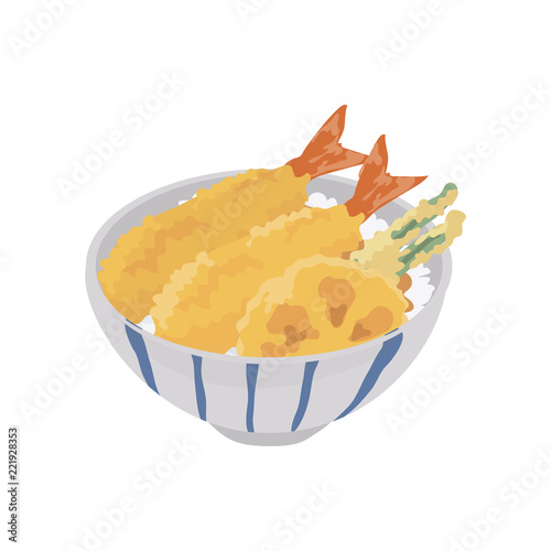 天丼　イラスト
