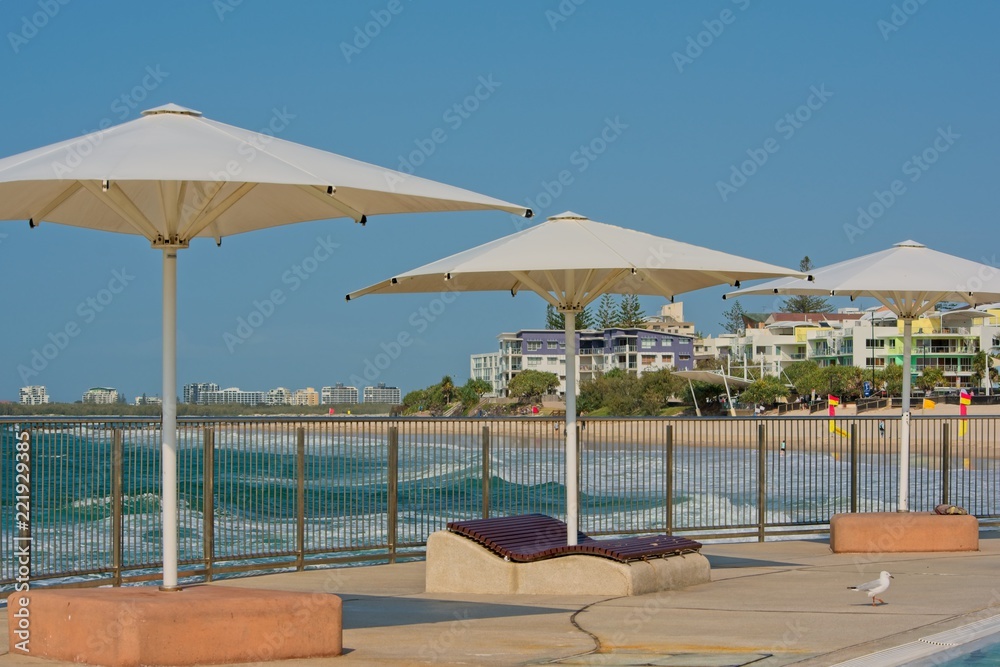 Fototapeta premium Umbrellas by the beach