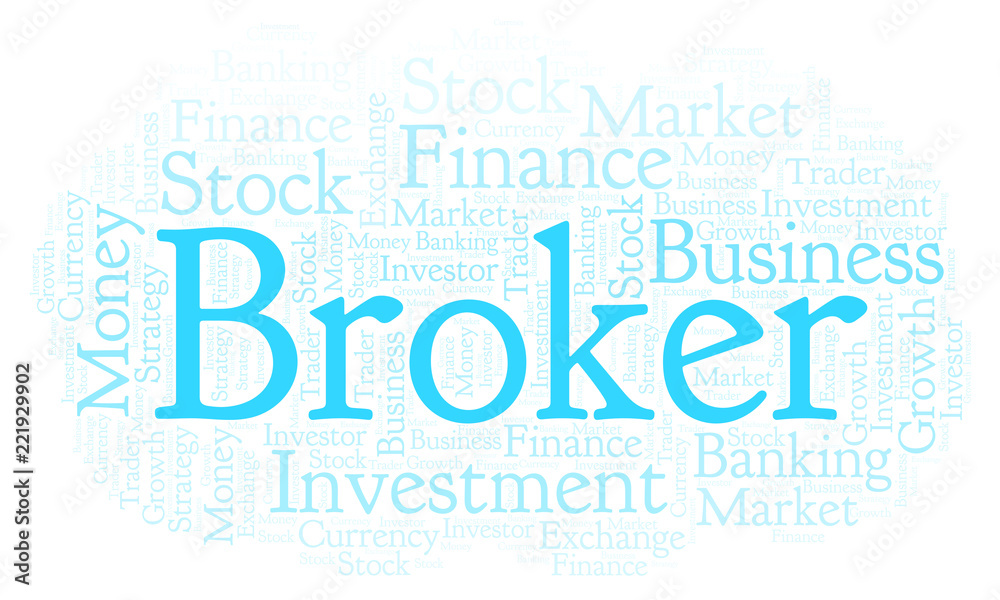 Fototapeta premium Broker word cloud.