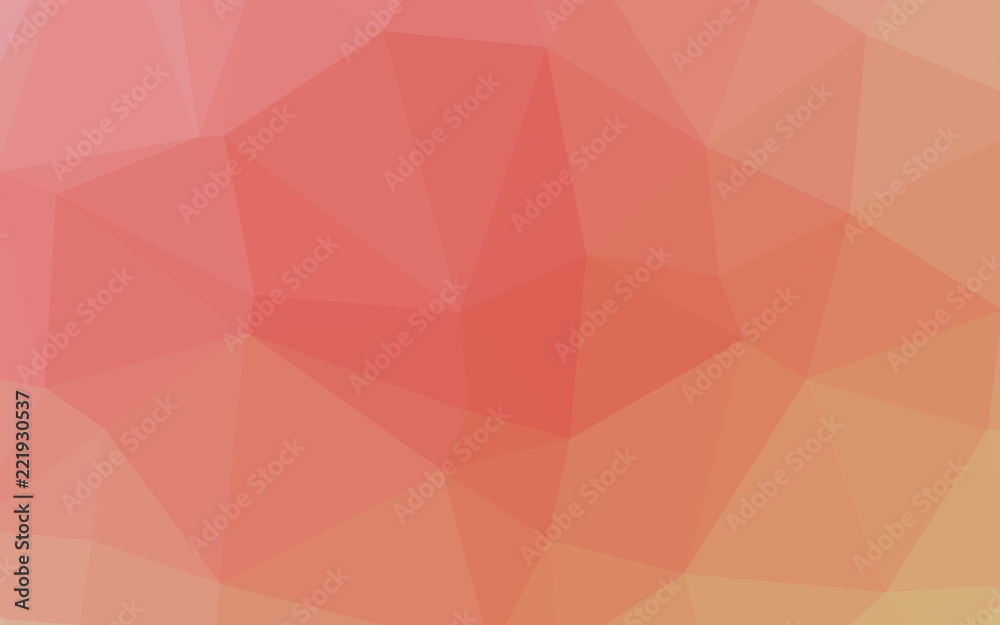 Orange, red and green triangle polygon background illustration.