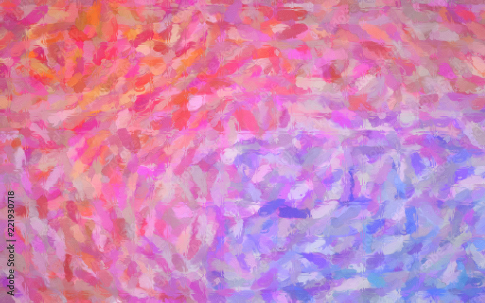 Abstract illustration of pink and light purple bright Mosaic through glass bricks background, digitally generated.