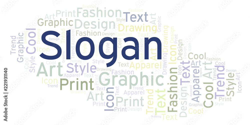 Obraz premium Slogan word cloud.