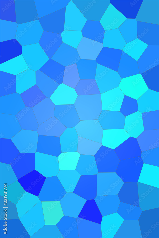 Abstract illustration of Vertical dodger blue bright Big Hexagon background, digitally generated. Abstract illustration of Vertical dodger blue bright Big Hexagon background, digitally generated.