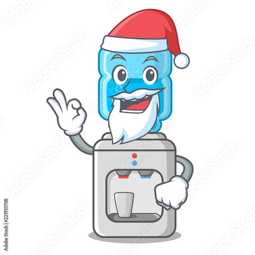 Santa modern water cooler isolated on mascot