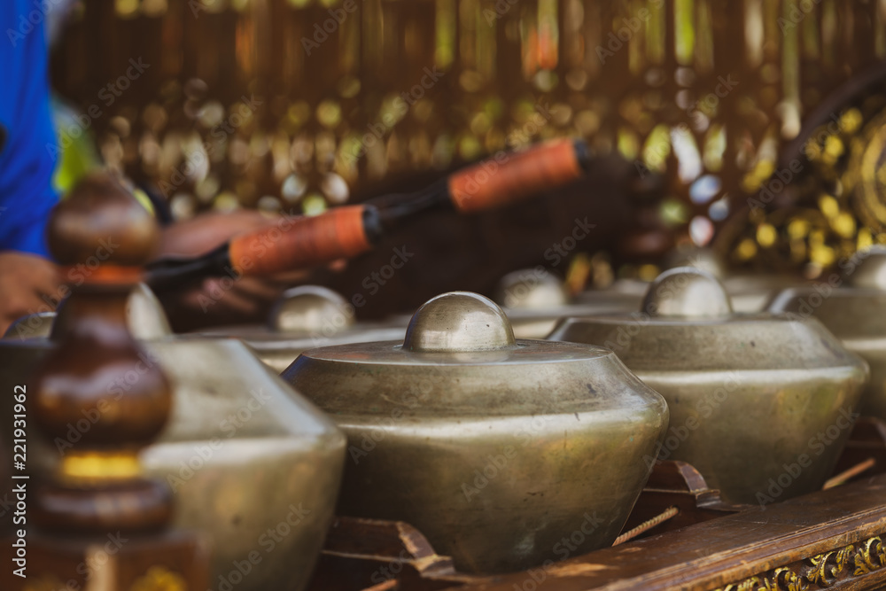 "Cak Lempong" a small kettle gong which gives its name to an ensemble