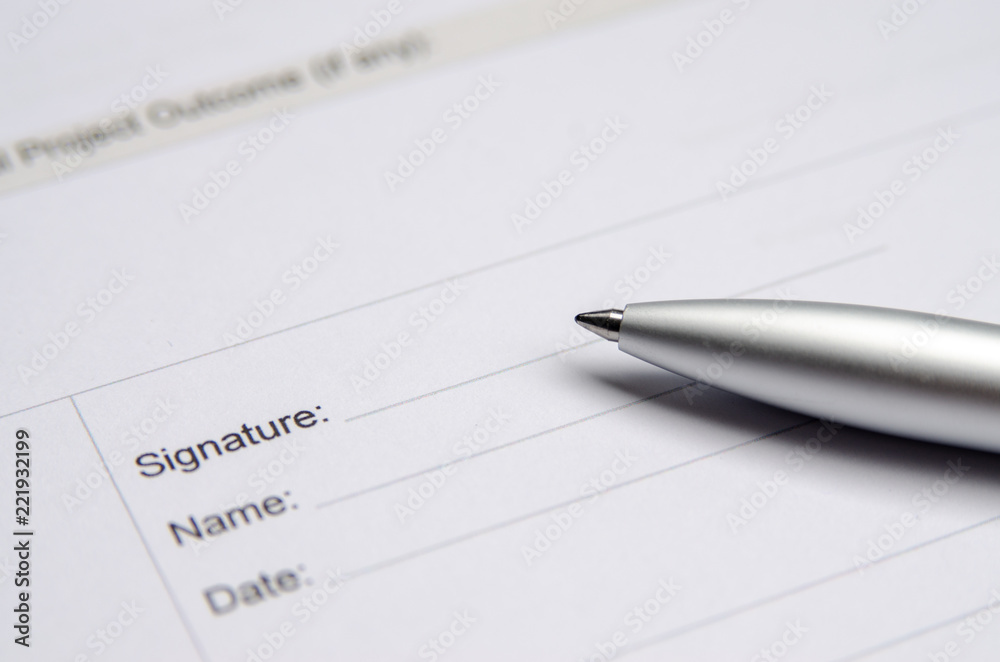 Businessman sign the signature on contract Businessman sign the signature on contract