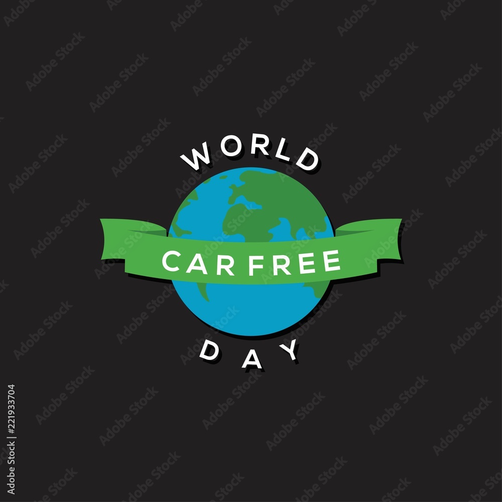 world car free day with icon