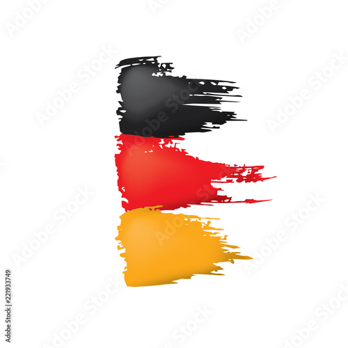 Germany flag, vector illustration on a white background