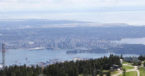 Vancouver Skyline. Vancouver, British Columbia, Canada has more high-rise buildings per capita than most North American metropolitan centers. photo