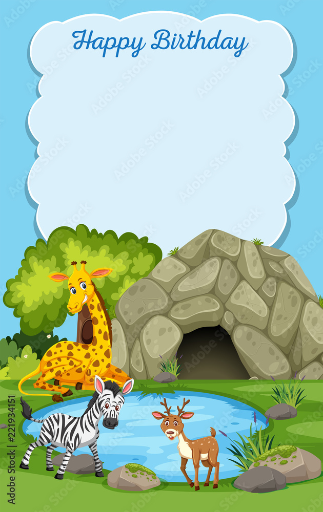 Happy Birthday Zoo Animals