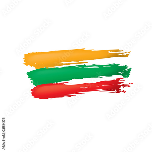 Lithuania flag, vector illustration on a white background