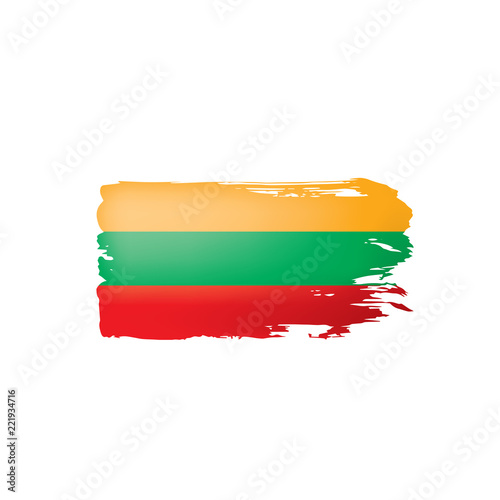 Lithuania flag  vector illustration on a white background