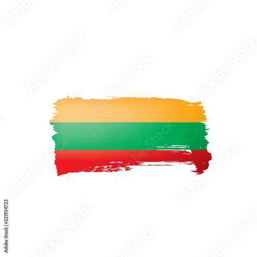 Lithuania flag  vector illustration on a white background