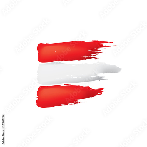Austria flag, vector illustration on a white background