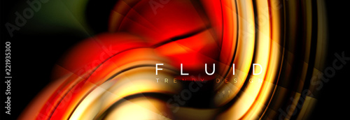 Wave fluid flowing colors motion effect, holographic abstract background. Vector illustration