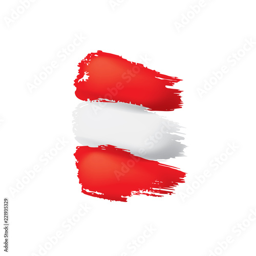 Wallpaper Mural Austria flag, vector illustration on a white background Torontodigital.ca