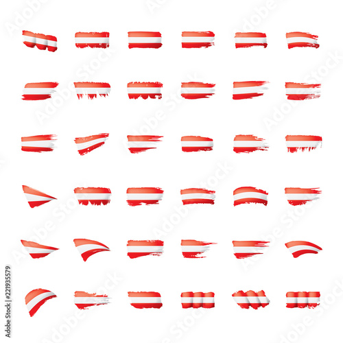 Austria flag, vector illustration on a white background