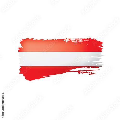 Austria flag, vector illustration on a white background