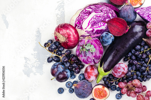 Selection of purple foods