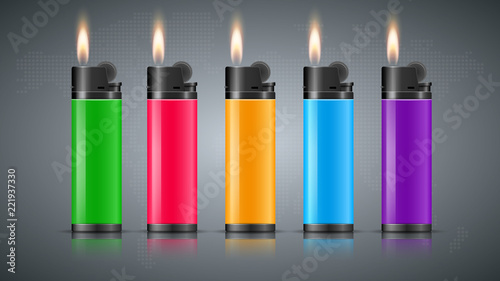 Realistic lighter - business infographic and marketing icon. Vector eps10