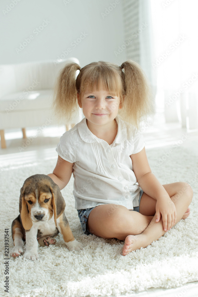 Child with dog 