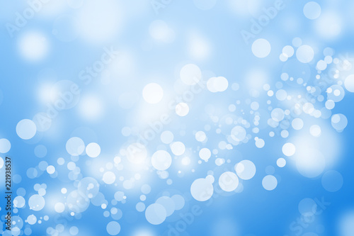 blue bokeh beautiful blurred bright light on abstract background. cool wallpaper. winter concept. element for decoration or design advertising. soft glitter backdrop. defocused