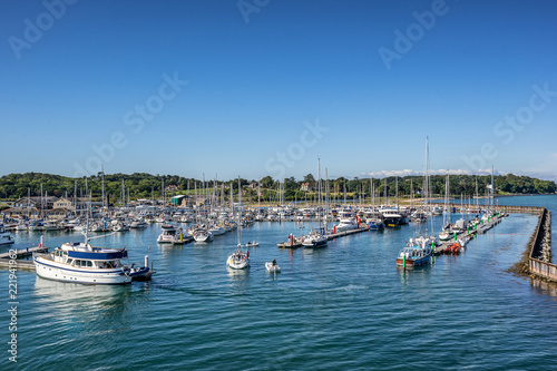 Cowes marina on the Isle of Wight in England photo