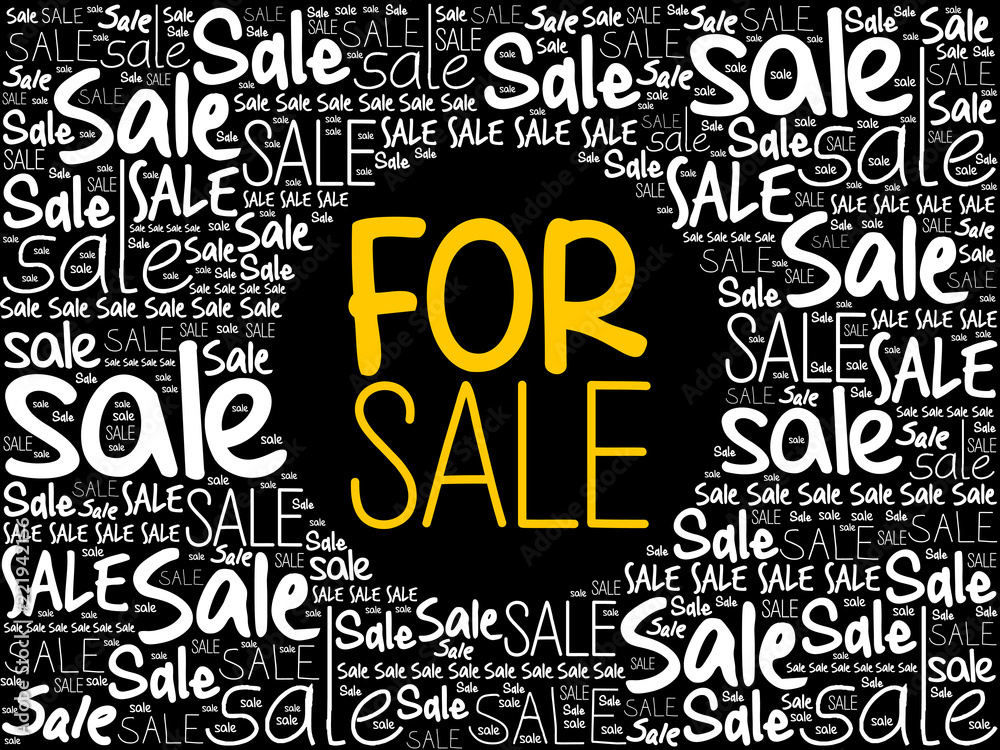 Obraz premium FOR SALE word cloud collage, business concept background