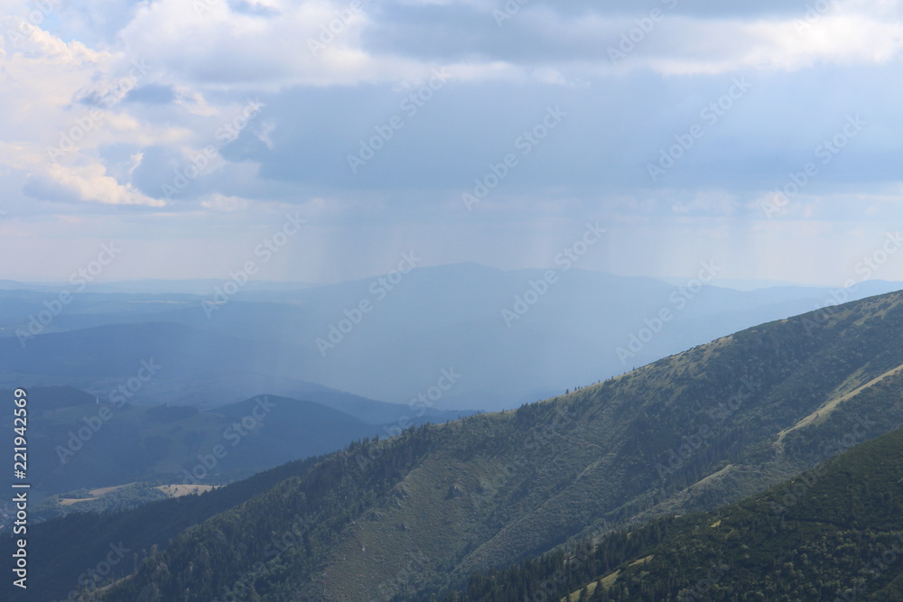 Thunderstorm over Low Tatras mountains, Slovakia,
