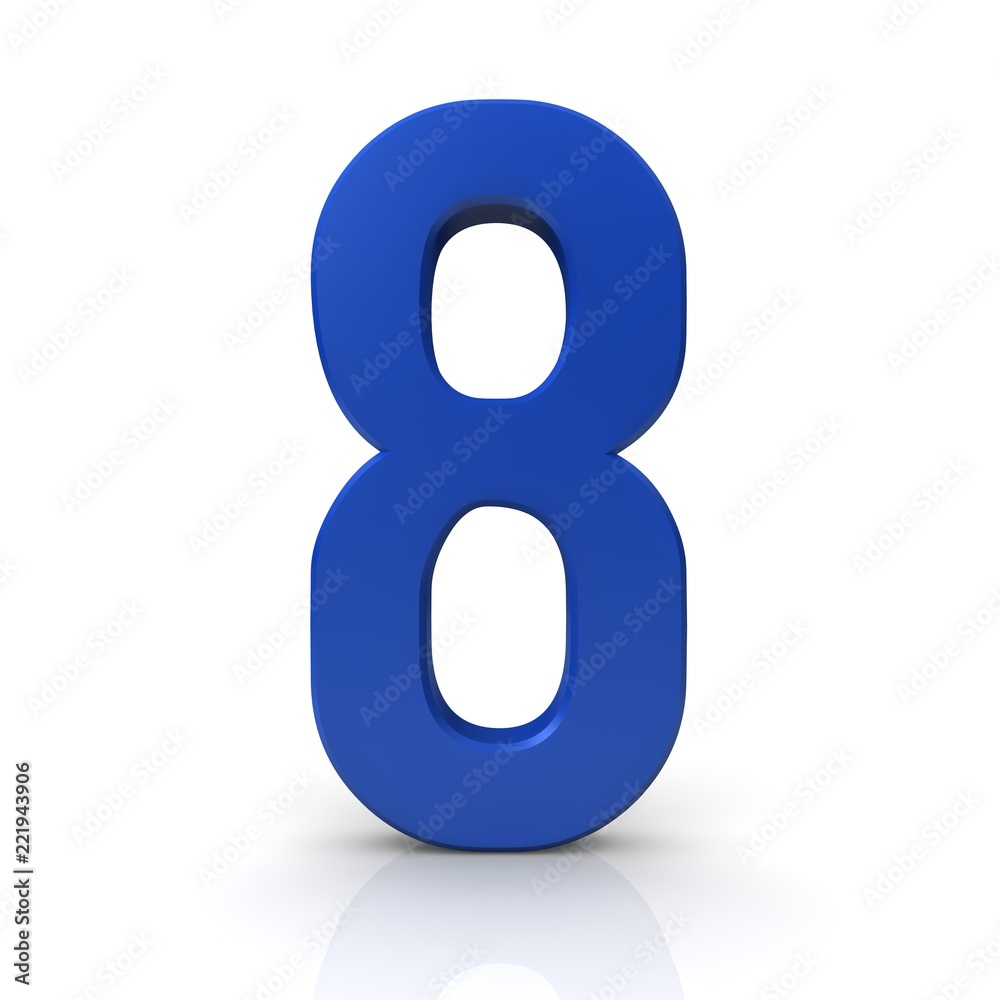 8 eight number 3d blue eighth numeral sign isolated Stock Illustration 8 eight number 3d blue eighth numeral sign isolated Stock Illustration
