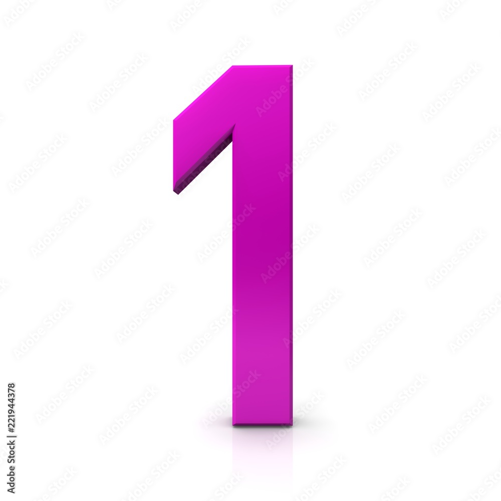 number 1 one first 3d pink rendering isolated number 1 one first 3d pink rendering isolated