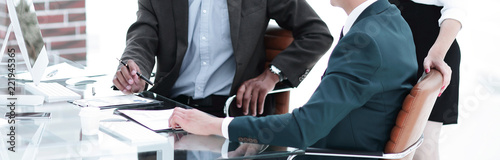 business team in the workplace in the office.