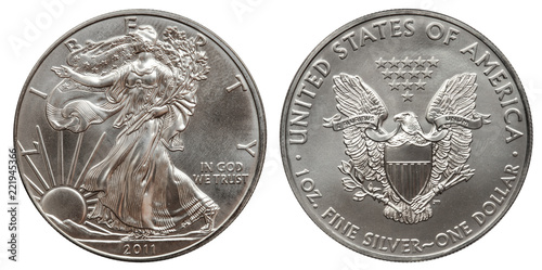 Obraz na płótnie USA Silver Eagle 2011 Stempelglanz