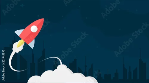 Obraz Projekt szablonu nagłówka strony dla biznesu i finansów