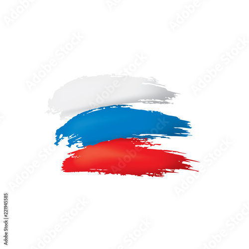 Russia flag  vector illustration on a white background