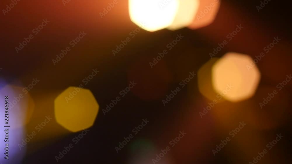 Shimmering blinking lights of a concert spot lights lumiere