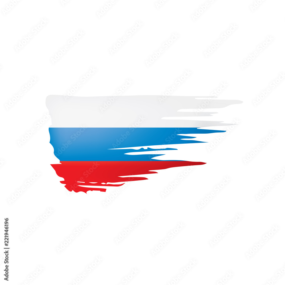 Russia flag, vector illustration on a white background Russia flag, vector illustration on a white background
